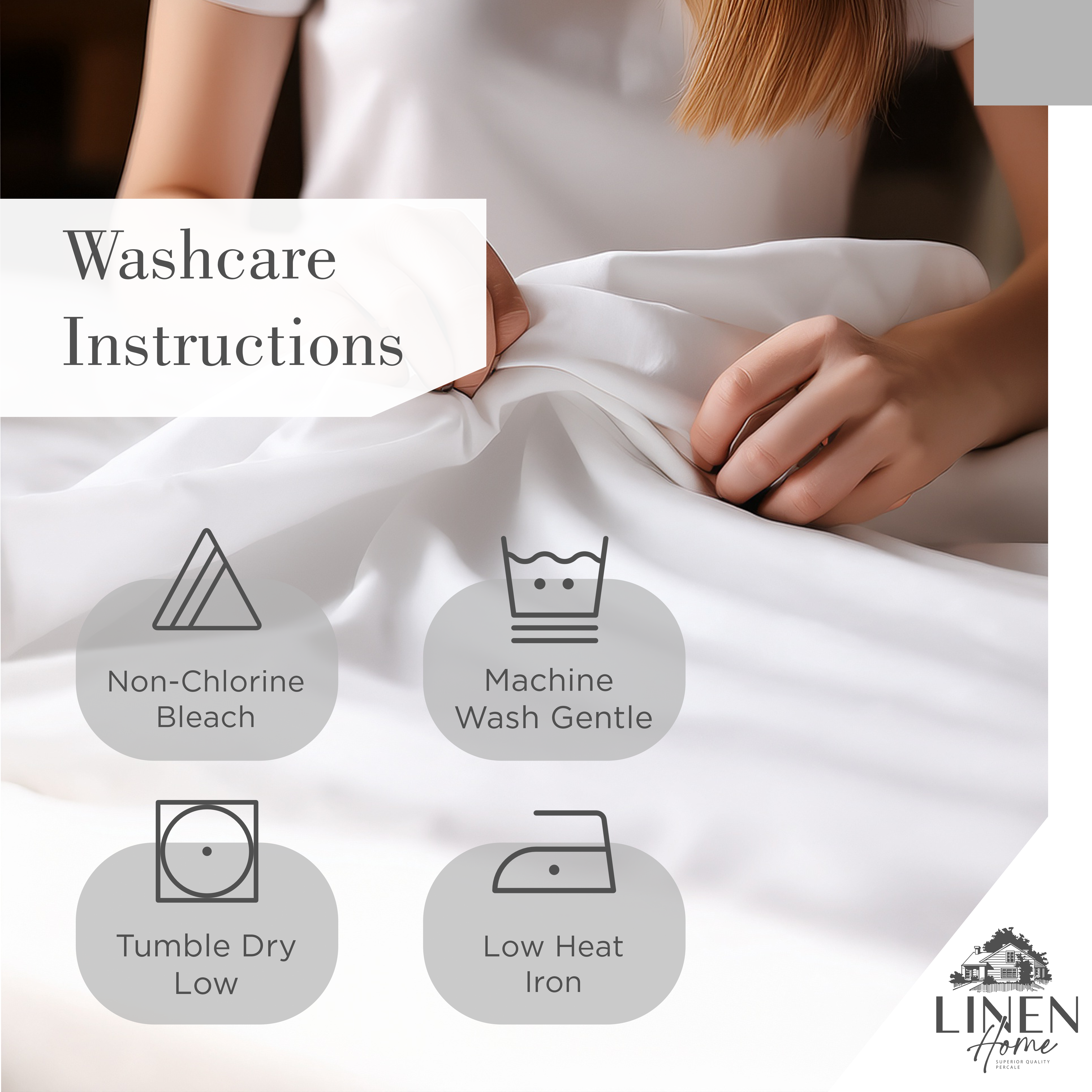 Percale Cotton Bedsheet Set in Charcoal Grey