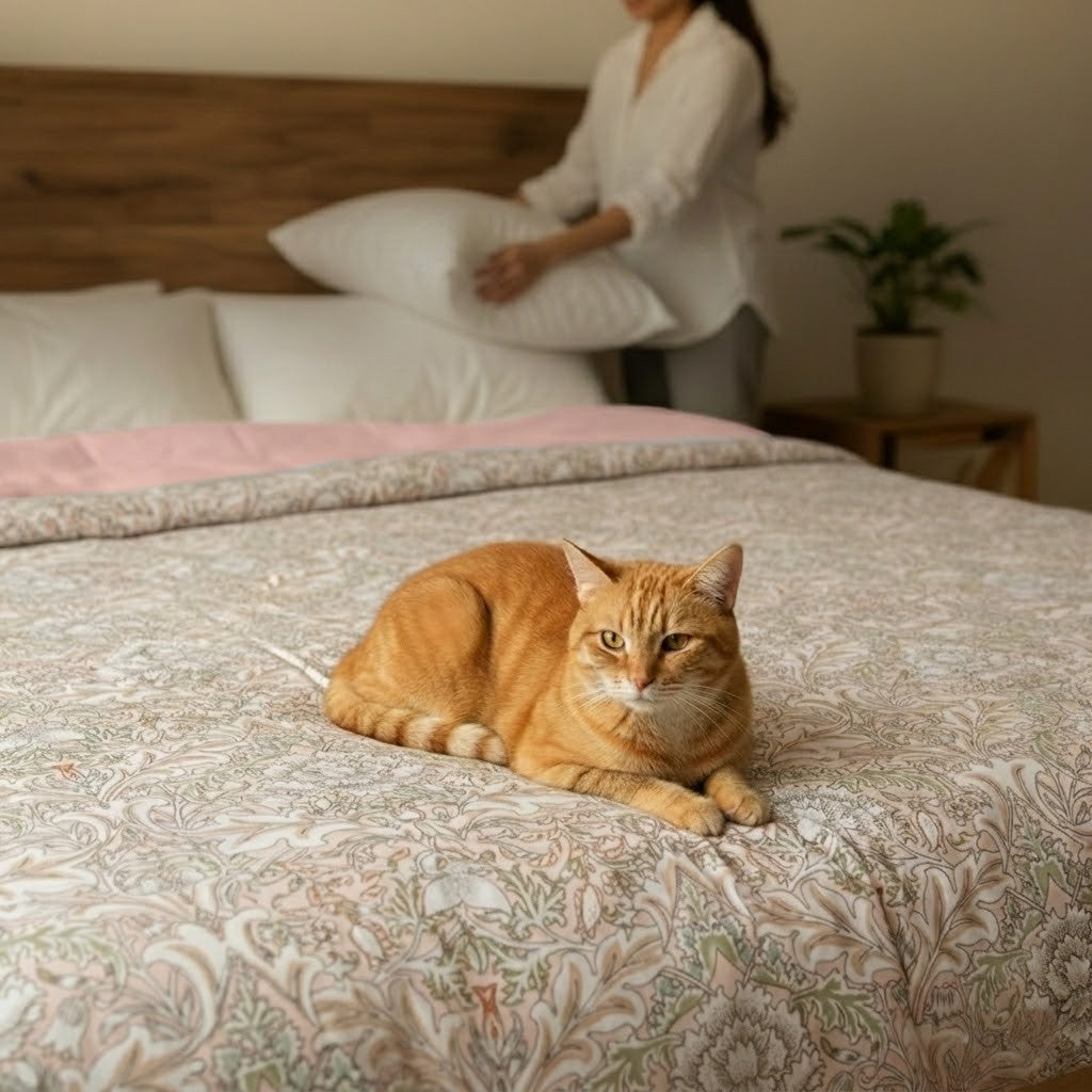 Percale Cotton Reversible Dohar Isla Damask Pink & Brushed Rose